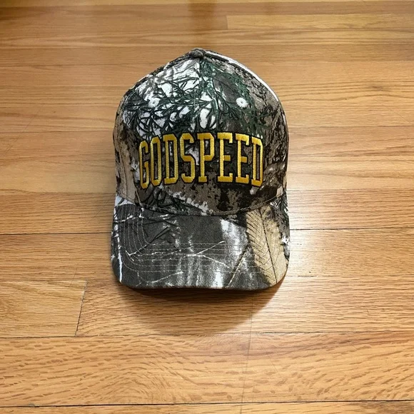 Zach Bryan Quittin Time Tour Merch 2024 ZB Godspeed Camo Hat - Picture 5 of 6